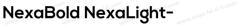 NexaBold NexaLight字体转换